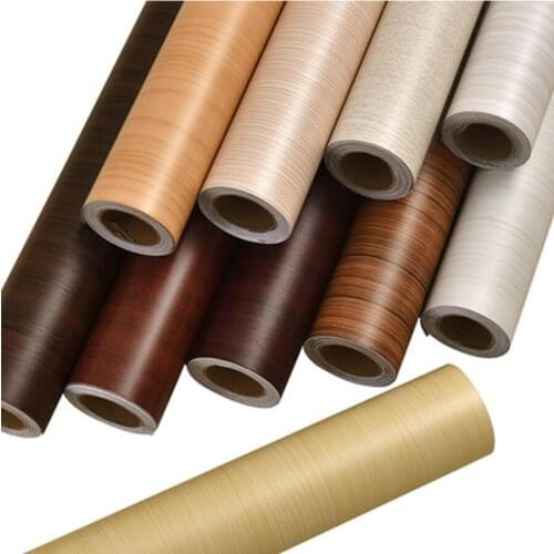 PVC Vinyl Wood Grain Contact Paper for Kitchen Cabinets Shelf Liner Wardrobe Door Stickers Waterproof Self adhesive Wallpaper
