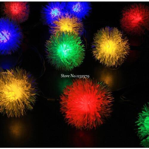Multicolor 100M 600 LED Fairy String Lights Edelweiss Snowball Christmas Tree Garden Outdoor Indoor Wedding Decor Holiday 220V