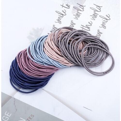 50pcs Hair Gum Ponytail Rubber Bands Hair Rope Women Girls Hair Ropes Rubber Bands Hair Accessories