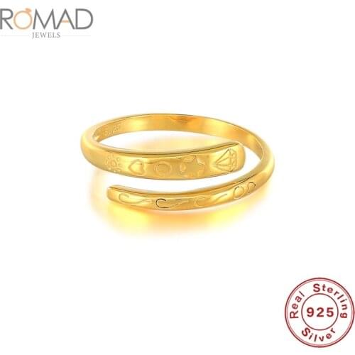 ROMAD 925 Sterling Silver Elegant Serpentine Rings For Women Couple Simple Geometric Double Layer Rings Jewelry Bague Femme