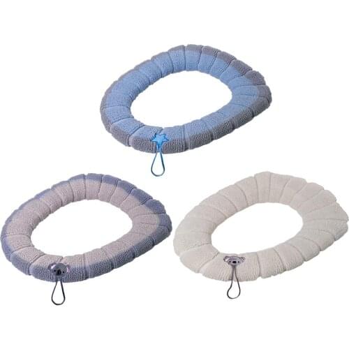 Warm Toilet Seat With Handle O-shaped Thickened Toilet Seat Warmer Retractable Washable Toilet Seat Bathroom Accessories