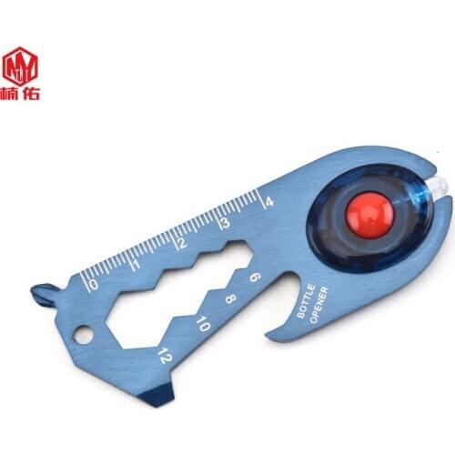 Stainless Steel Outdoor Tool EDC Fishbone Multi-function Tool Card Bottle Opener Screwdriver Wrench