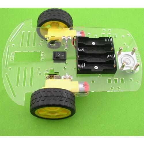 Smart car chassis Smart car chassis robot trace car kit with code disk send battery box
