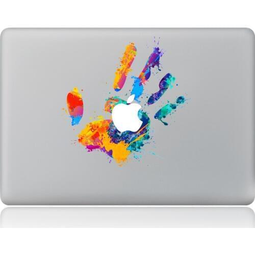 Colored paint handprint Vinyl Decal Laptop Sticker For DIY Macbook Pro Air 11 13 15 inch Laptop Skin