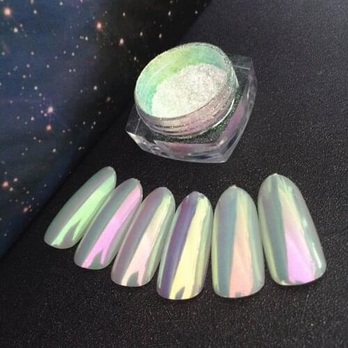1 Jar Aurora Neon Pigment Shining Neon Powder Chameleon Powder Neon Unicorn Chrome Nail Rainbow Dust Nail Art Manicure