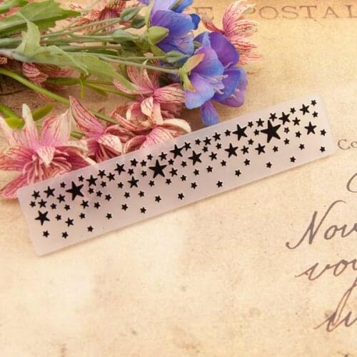 2021 Star Pattern Printed Plastic Embossing Folder For Card Scrapbooking Photo Album Paper Making Craft Home Decoration