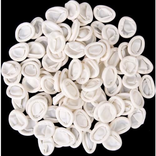 230pcs Disposable Power Free Latex Finger Cots Tips Glove Protector for Nail Art Medium Tattoo Supplies