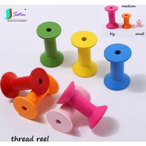 30pcs Home Handmade Sew Tool Accessory Colorful Big,Medium,Mini Wooden Thread Reel,High Quality Wood Thread Bobbin A0029L