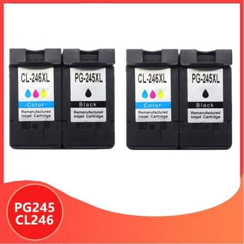 4Pack PG245 CL246 Ink Cartridges replacement for Canon PG 245 PG-245 CL 246 for Pixma iP2820 MX492 MG2924 MX492 MG2520 printer