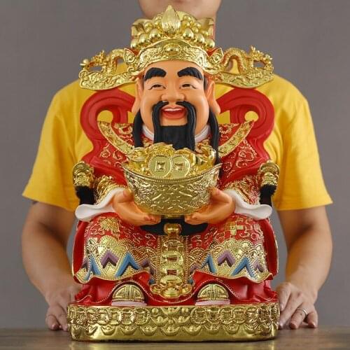 48cm large Southeast Asia HOME Company shop Bring money GOOD LUCK CAI SHEN YE God of wealth Spiritual Effective protection