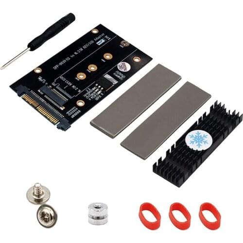 M.2 Key M Adapter M.2 Key M Nvme SSD to SFF-8639(U.2) Adapter with Heatsink for 2230/2242/2260/2280 SSD