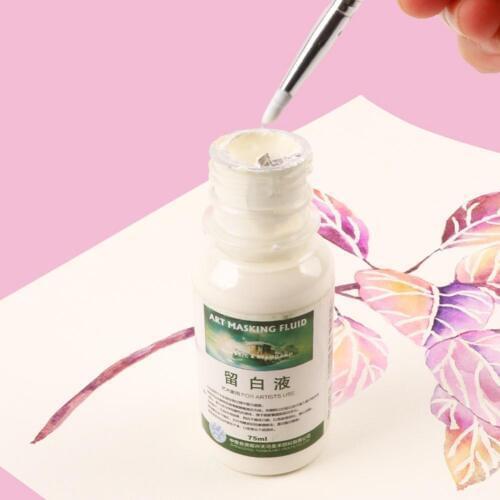 1PC Watercolor Media Masking Ink The White Liquid Of Syringin White Gel Bottle Needle Tube Watercolor White Liquid Painting