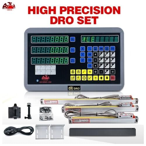 New Digital Readout 3-Axis DRO Display with 2 pieces 0-1000mm Linear Scale Encoder For Milling Lathe Machine Measuring tools