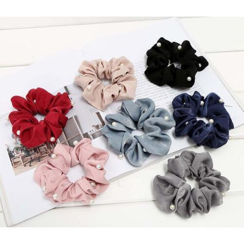 Elasticity Scrunchies New Hot Ponytail Holder Hairband Hair Rope Cute Fashion Floral Hair Rings for Women Girls Hair Band