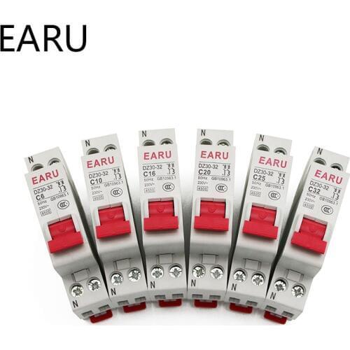 EPN 1P+N Mini Circuit Breaker MCB 6A 10A 16A 20A 25A 32A