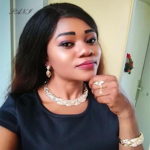 Fani Exquisite Dubai gold Woman Costume Jewelry Set Brand Nigerian Wedding Fashion African Bridal Jewelry set Wholesale