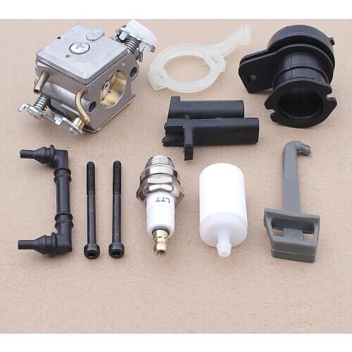 Carburetor Intake Boot Kit For Husqvarna 362 365 371 372 372XP Walbro HD-12 HD-6 Chainsaw 503283203, 503281801 w Mount Bolts