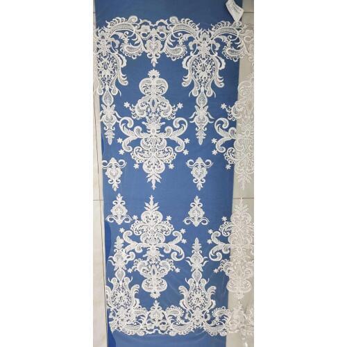 Lace beaded bridal dress lace embroidery lace with flowers bridal lace fabrics 10 yards/Lot