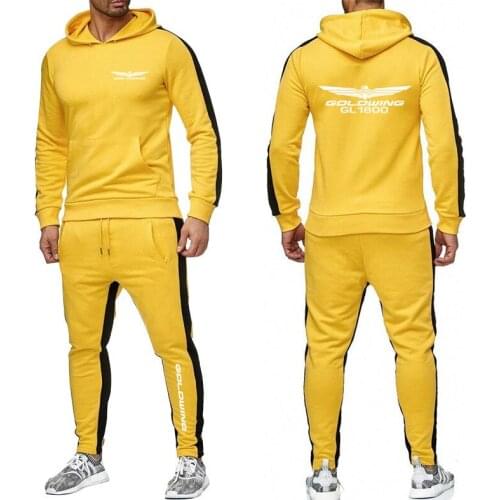 2021 New Brand 2-piece Mens Sportswear Hooded Sweatshirt + Pants Pullover Hoodie Sportswear Suit Outdoor Jogging Suit Sweater