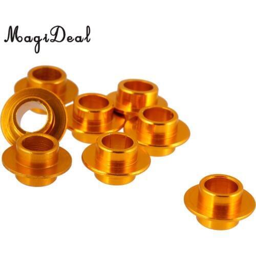 MagiDeal 8 Pcs Aluminum Gold Skating Flying Spacer Bushing Inline Roller Skates Bearing Sleeve Set Roller Skateboard Scooter