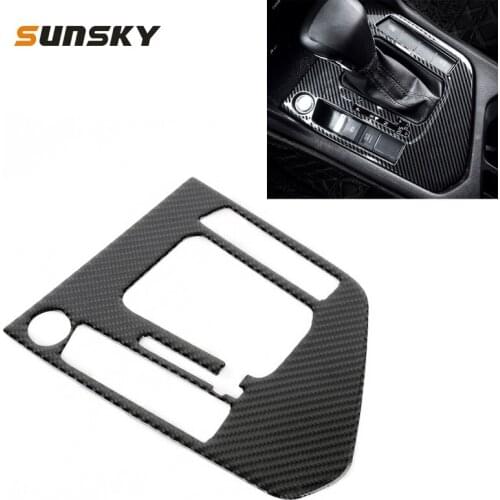 Car Gear Shift Panel Sticker Strip Carbon Fiber Decorative Sticker for Volkswagen Tiguan L Car Interior Mouldings