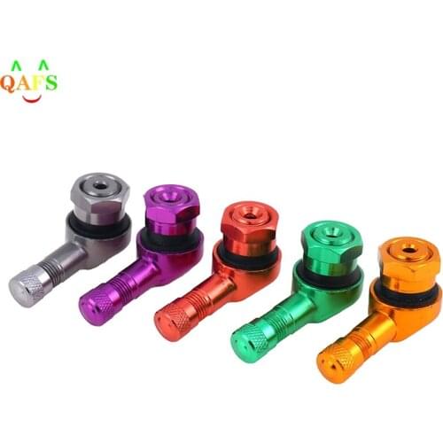 NEW 2pcs 90 Degree Angle CNC Aluminum Valve Stem Motorcycle Wheel Tire Tubeless Valve Stems Rim Wheel Parts