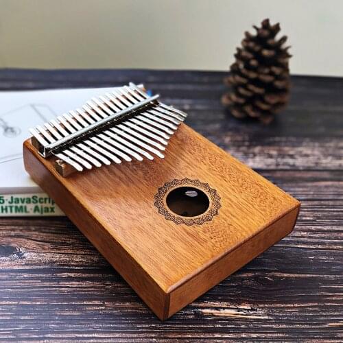 Scoutdoor 17 Keys Kalimba Thumb Piano Made By Single Board High-Quality Wood Mahogany Body Musical Instrument
