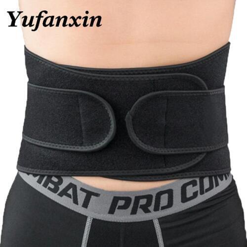 Lumbar Waist Support Brace Belt Lumbar Lower Waist Double Adjust Back Pain Relief waist support Gym Fitness Belt Weight Loss