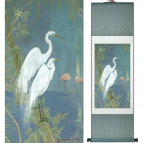 Birds and flower painting Home Office Decoration Chinese scroll painting traditional birds and flower painting 042112