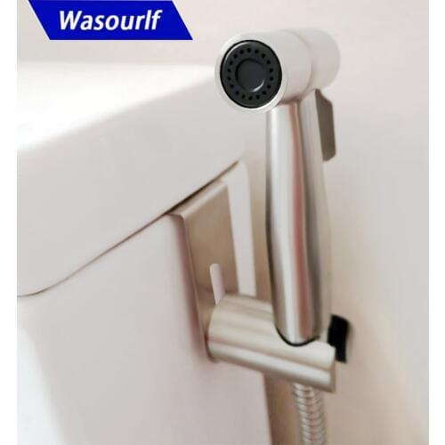 Wasourlf Toilet Bidet Hand Sprayer Gun Stainless Steel 1.5M Shower Hose and Holder and Brass Valve Bathroom Free Shipping