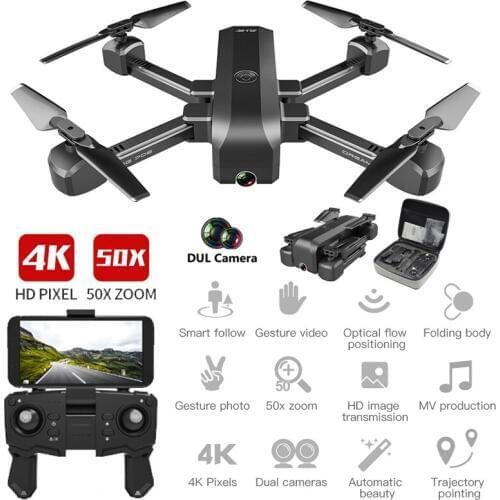 1080P / 4k Folding Drone Dual Camera WiFi FPV 2.4G Remote Control Drone RC Quadcopter Optical Flow Positioning 15 Minutes Flight