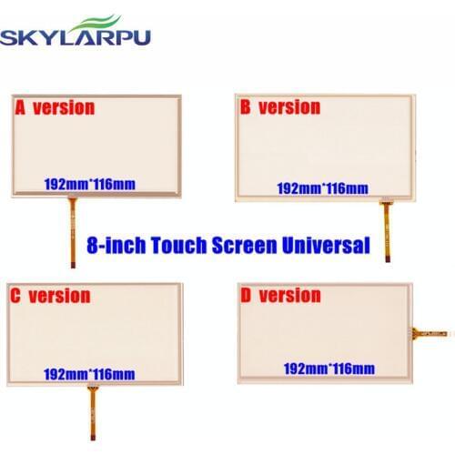 Skylarpu 10pcs/lot 8-inch 192mm*116mm Touch Screen Digitizer for Car Navigation DVD, HSD080IDW1 - C00/C01, AT080TN64, AT080TN03