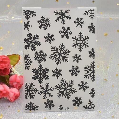 Snowflake Pattern 3D Embossing Folders for DIY Scrapbooking Paper Card Making Craft Plastic Embossing Template Stencil