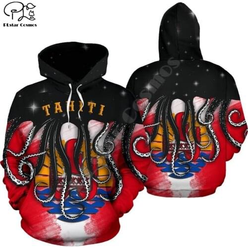 NewFashion French Polynesia Art Tahiti Country Flag Tribal Culture Retro Tracksuit 3DPrint Men/Women Autumn Colorful Hoodies B13