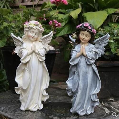 Home & Garden decorations, outdoor garden, gardening decorations ornaments, resin figures, European small angel sculpture