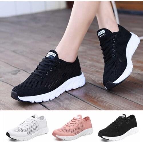 Woman Tennis Shoes Fashion Breathable Mesh Tenis Feminino Lace-up Sport Shoes Female Sneakers Light Women Flats Outdoor Shoes