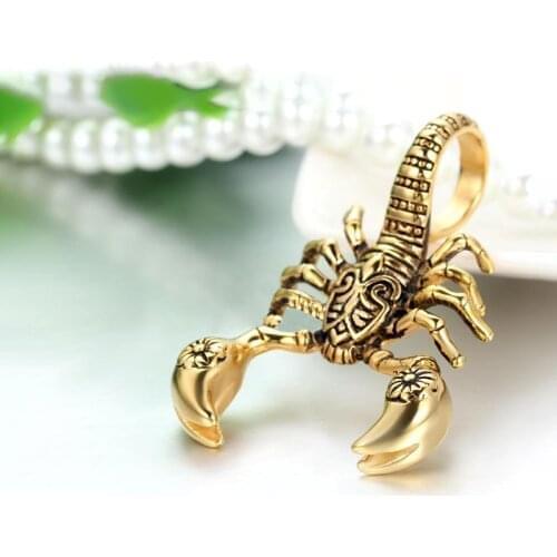 Animal Scorpion King Pendant Necklace Mens Necklace New Fashion Metal Sliding Pendant Accessories Party Jewelry