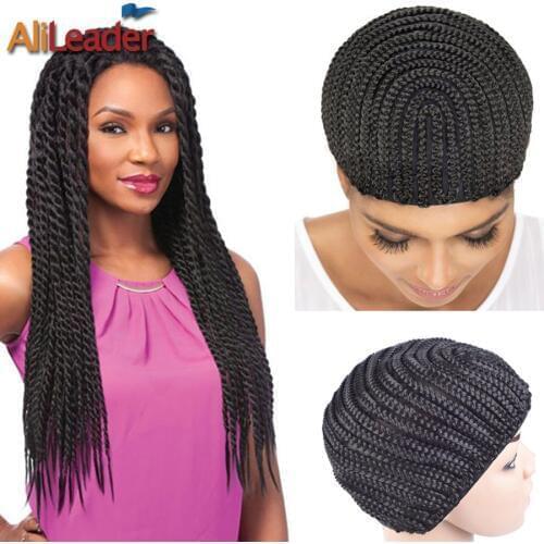 Super Elastic Cornrow Cap For Weaving Crochet Braided Wig Caps For Making Wigs Top Quality Braid Cap Wig Net Black Color 1PC