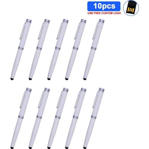 10pcs/lot Business Gifts Portable USB Flash Drive 2.0 U Disk 4GB 8GB 32GB 64GB 16GB Memory Card Custom Logo Pen Stick Pendrive