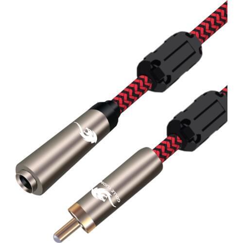 MONO 6.35mm Female to RCA Audiophile Audio Cable Amplifier Microphone RCA M to 1/4" F Conversion Cable Gold-plated 1M 2M 3M 5M