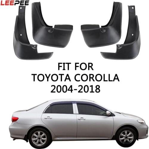 PVC Mud Flaps For Toyota Corolla 2004-2018 Splash Guards 4Pcs/set Mudflaps Scratch Resistant Front Rear Mudguards Fender