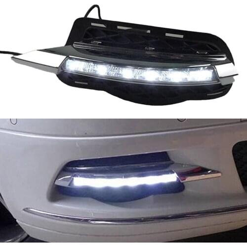 CSCSNL 1 Pair DRL Daytime Running Lights Fog head Lamp cover For Mercedes benz W204 C180 C200 C260 C250 C300 2008 2009 2010