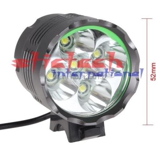 By dhl or ems 30pcs New 5 * T6 6000lm Cycling Lamp Bike Bicycle Light Bicicleta Headlight 3 modes Rechargeable Flashlight Bike