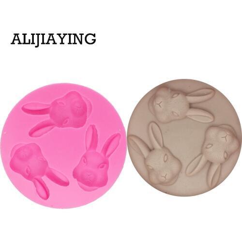 DY0008 Easter bunny Silicone Mold chocolate Fondant Molds rabbit Cake Decorating Tools modelling Kitchen Baking Accessories