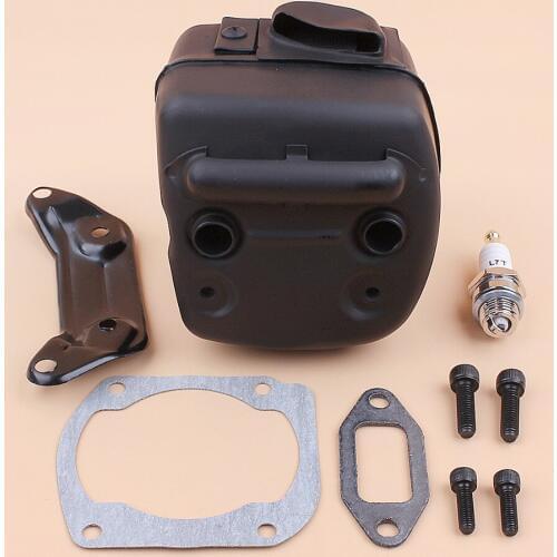 Muffler Exhaust Bracket Gasket Screw Mount Kit Fit Husqvarna 385 390 XP 385XP 390XP Chainsaw with Spark Arrestor Screen