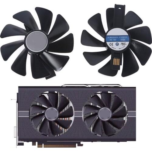 Cooler Fan for Sapphire Nitro RX480 95mm DC 12V Replacement for 8G RX 470 4G GDDR5 RX570 4G/8G D5 RX580 8G OC