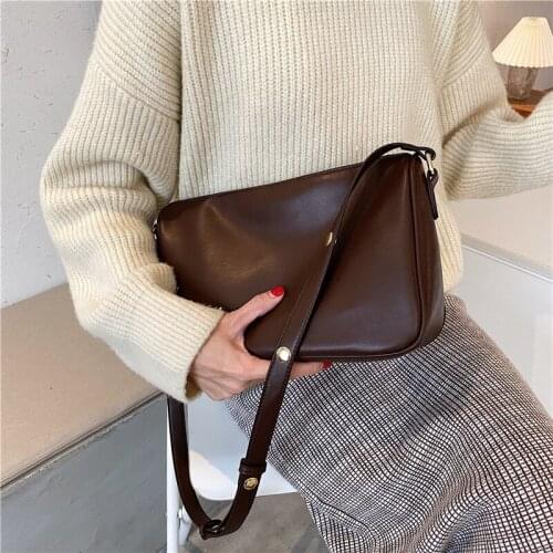 Fashion Crossbody Bag for Women 2021 New Brand Designer Soft PU Leather Ladies Shoulder Bags Female Solid Color Handbags Purses