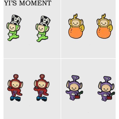 Cartoon figure Teletubbies kids earrings for women Gifts for Girls stud Earring jewelry Accessories