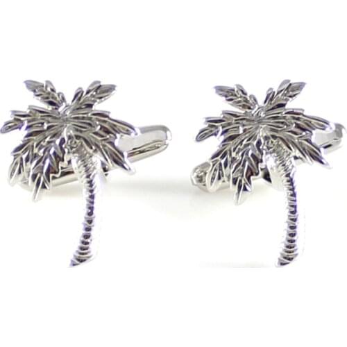 Mens Coconut Tree Cuff Links Palm Tree Cuff Links Novelty Tree Cuff Links Wedding Cuff Links