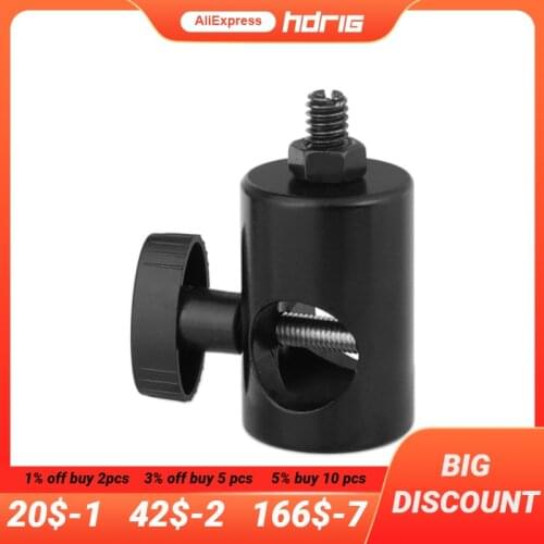 HDRIG Light Stand Head Mount Lighting Spigot with 1/4"-20 Thread Screw Adapter Photography Accessories